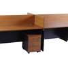 Four way office working station desks thumb 0