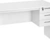 Office tables: white 1200mm straight home office desk thumb 1