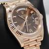 Rolex President 40mm Day-Date Rose Gold Chocolate Dial Watch thumb 1