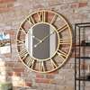 Creative wall clock metal with mirror thumb 0