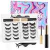 Magnetic Eyelashes,  Magnetic Liquid Eyeliner, 3D/5D, 10 Pairs thumb 1