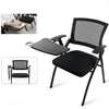 Office Chair; Black Foldable Training Chair With Writing Pad thumb 1