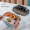 4 Grid Stainless Steel Lunch Box With Spoon and Chopsticks thumb 2