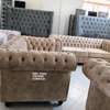 Five seater(3-2) brown chesterfield sofa thumb 1