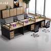 Six-Station Modular Desk with Glass Screen Barriers thumb 10