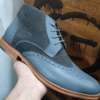 Grey Men's Clarks Boots Suede Brogue Leather Shoes thumb 0