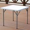Dining Table: Foldable Design White Outdoor Dining Table thumb 1