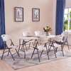 White Home Plastic Patio Folding Dining Chair thumb 5