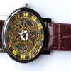 Mens Leather skeleton watches with cardholder combo thumb 2