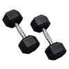 7.5 kg Hexagon shaped rubber coated Dumbbell thumb 0