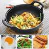 Pre-seasoned Pure Cast Iron Flat Bottom Wok with Wooden Lid thumb 6