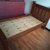 Brown Hardwood 3 by 6 Bed with Matress thumb 1