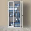 2 Door Full Glass Mettallic Office Cabinet thumb 3
