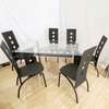 6-Piece Modern Glass Dining Room Set with Chairs thumb 3