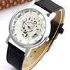 Black LeatherSkeleton watch with african gift box thumb 3