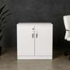 Office Cabinet; White 2-Door Credenza thumb 5