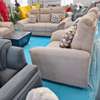 Comfortable Beige & Grey 3-Seater Sofa Set with Cushions thumb 1