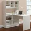 L shaped customized Home office desk with a side shelf thumb 1