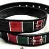 Mens Kenya beaded leather belt thumb 2