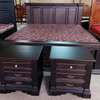 Super solid hardwood mahogany beds with cabinets thumb 1