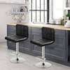 Adjustable Leather Armless Swivel Counter Barstool thumb 4