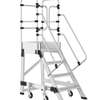 ALUMINIUM ONE SIDED WHEELED PLATFORM LADDER FOR SALE thumb 3