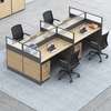 4-Person Modular Office Desk – Modern Cubicle Workstation thumb 3
