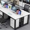 Office Desk: White Modular Two Seater Workstation thumb 5