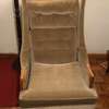 Large Armchair with Wood and Velvet Accents thumb 0