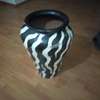 Zebra shaped clay flower pot thumb 0