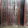 Double door in brown walnut with a wooden finish thumb 5