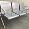 3-Person Stainless Steel Reception Waiting Bench with Arms thumb 3