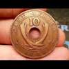 East Africa 1935 10 Cent Copper Coin Vintage thumb 0