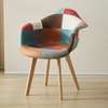 Modern Fabric Dining Chair with Wooden Legs thumb 4