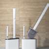 Wall hanging toilet brush with Holder & cleaning brush thumb 1