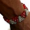 Womens Red crystal Bracelet and earrings thumb 1