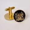 Emblem of Kenya Classic Black Cufflinks Gold Finish thumb 0