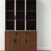 Office Cabinet: High Glass Swing Door Wood Cabinet thumb 1