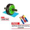 AB Wheel Smooth Roller Plus Free Skipping Rope And Mat thumb 1