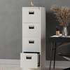 Durable Metal File Cabinet – 4 Drawers, White Steel thumb 3