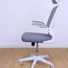 Office Chair: Grey Swivel Ergonomic Modern Seat thumb 1