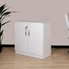Office Cabinet; White 2-Door Credenza thumb 3