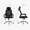 Office seats: Ergonomic office headrest chair with wheels thumb 2