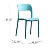 Plastic chair: Green Plastic Armless Outdoor Chair thumb 4