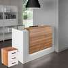 Reception Desk: Sleek 1.2m White Desk, Ideal For Small Space thumb 3