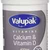 Valupak Calcium And Vitamin D 400mg Tablets x 30 thumb 2