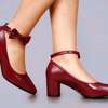 Ladies low heeled fancy shoes thumb 4