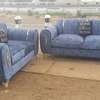 5seater sofa with spring cushions and gold ribbons and stand thumb 0