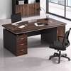 1.4 M Rectangular Executive Office Desk with Drawers thumb 1