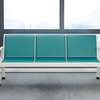 Office Bench: Green Heavy Duty Leather Bench thumb 1